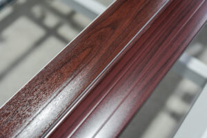 maroon red finish