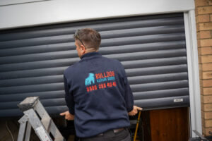 Fitting a new roller garage door for a customer